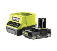 RYOBI RB1820C (130597008) 18V One+ 1 batería de 2.0Ah y Kit de Cargador de 2.0A, Verde