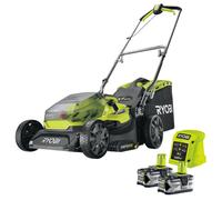 Ryobi RY18LM37A-240 - Cortacésped de batería - Corte de 37 cm - 2x18V/4Ah