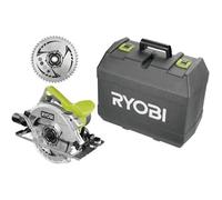 Ryobi Sierra Circular 1600W - 190mm con 2 Hojas (48 y 24 dientes) y Láser - Incluye Maletín