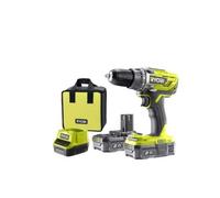 Ryobi - Taladro atornillador de 18 V OnePlus con 2 baterías de litio Plus de 2,0 Ah - Cargador rápido de 2,0 Ah R18DD3-220S