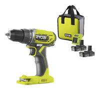 Taladro-Atornillador Sin Cable Ryobi ONE+ R18DD2-220S/ 2 baterías 18V 2,0 Ah/ Cargador 1,5 A/ Bolsa