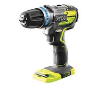 RYOBI - Taladro Atornillador Percutor Brushless 18V ONE+ - Portabrocas Metal 13mm, Portapuntas, Mango GripZone - Par 60Nm, V1 440 - V2 1700 rpm - sin Batería ni Cargador - R18PDBL-0