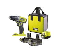 Ryobi taladro percutor 18v one+ con baterías 2.0ah y 4.0ah, cargador