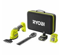 Ryobi Tijera arreglasetos y espada cortasetos de mano 18V ONE+ con maletín (1x 2.0Ah)