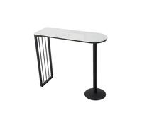 RYUQW3RE Mesa de Barra de Bar Mesa de Bar de mármol con Estructura metálica, Mesa de Comedor de Cocina de pie Alto, Ligera y Ligera for el hogar(Black,180cm)