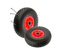 Rz Tools | Paquete De 2 Ruedas Antipinchazos | De 3.00-4 260 X 75 | con Rodamiento Metálicos | Suaves y Resistente | Ruedas para Carro Sólidas | Apta para Jardín, Taller Y Exterior | 2 Ruedas Macizas
