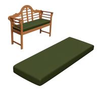 RZYW Cojines para Banco de Madera Interior Exterior, Cojin para Banco de Muebles de Jardín, Cojín para Asiento de Repuesto para Columpio, Sillas Comedor, Terraza, Sofa, Palets,Army Green,85x35cm