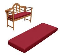 RZYW Cojines para Banco de Madera Interior Exterior, Cojin para Banco de Muebles de Jardín, Cojín para Asiento de Repuesto para Columpio, Sillas Comedor, Terraza, Sofa, Palets,Rojo,145x60cm