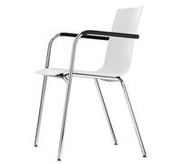 S 160 Silla de Comedor Cromo/ Blanco