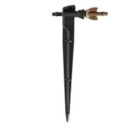 S&M 543555 - Gotero regulable interlínea con estaca, caudal de 0 a 6 litros/hora | Blíster con 5 unidades | Diámetro de conexión de 4 mm para microtubo de riego por goteo