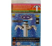 S&M 751394 Toma desagüe doble para electrodomésticos Ø1 ½” x 40 mm