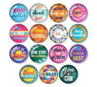 S&O - Juego de 15 imanes inspiradores para nevera, imanes decorativos de 1.5 pulgadas para refrigerador, bonitos imanes para oficina, imanes motivacionales, imanes de afirmación, imanes de casillero