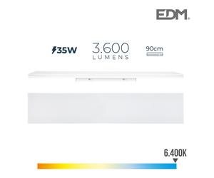 S.of. regleta led 35w 6400k luz fria 3600lm 12x90x4,5cm edm
