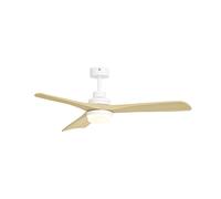 S&P HTD-130 OAK - Ventilador Techo 135cm 56W Motor DC, Aspas de Madera