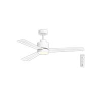 S&P HTD-130 - Ventilador Techo Luz LED, Mando a Distancia130cm 40W, Motor DC, Color Blanco