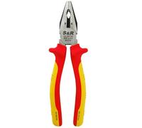 S&R Alicates Universal Electrista 200mm.Alicate aislado 1000v VDE - Herremienta Electricista Pelacable