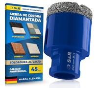 S&R Broca de Diamante para Porcelánico 45mm - Sierra de Corona Perforadora