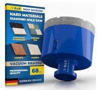 S&R Broca de Diamante para Porcelánico 68mm - Sierra de Corona Perforadora para Amladora m14 para Porcelanico Gres, Granito, Mármol