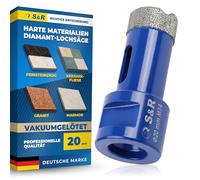 S&R Broca de diamante profesional para azulejos de 20 mm, sierra | perforadora para azulejos M14 - broca de diamante para azulejos - corona de perforación soldada al vacío