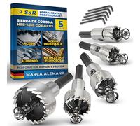 S&R Brocas Sierra Coronas Perforadora Metal. - Juego de 5 Fresas a Taza: 16