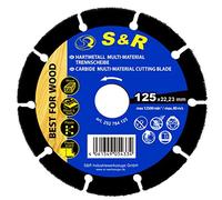 S&R Disco Amoladora 125 para Corte Madera Clavos Plástico Yeso - Cuchilla