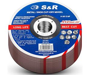 S&R Disco Corte Metal 115 x1 mm Radial de Corte Hierro Acero INOX. Juego 15