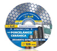 S&R Disco diamante 125 Porcelanico. Disco 125 Doble Lado Corte Molienda | Gres - Mármol - Granito - Radial diamantado - Muela para Amoladora