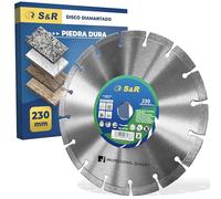 S&R Disco Tronzador Diamante Amoladora 230mm para Cerámica Granito Piedra Mármol Mampostería. Calidad Industrial