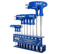 S&R Llaves Allen con mango T 10 pzs 2-10 mm. Juego de Llaves Allen Metricas Profesionales