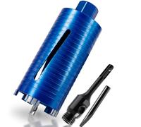 S&R Sierra Corona Perforadora para Hormigón 82 x 200mm | Broca de hormigón 82 SDS-plus. Corona diamantada M22 Professional con Adaptador SDS Plus