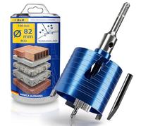 S&R Sierra Perforadora Hormigón 82mm Broca Hueca Corona Hormigón Pared Muro 82mm + Adaptador M16 SDS-plus