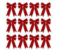 s Rojos para Árbol de Navidad 12 Unidades Para Corona De Cinta Suave Estilo | de Terciopelo para la Copa del Árbol para Manualidades Interior Pared Granja Exterior Cocin