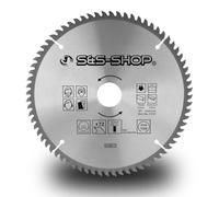 S&S-Shop Hoja de sierra circular en aluminio y plástico, Ø 210 x 30 mm, 72 dientes, HM - carburo de tungsteno, universal