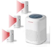 S SELDORAUK Alarma de ladridos de perro, sensor de movimiento de ladridos de perro, 110 dB, 6 ladridos de perro, infrarrojo inalámbrico, recordatorio de visitantes, ladrones disuasorios, animales