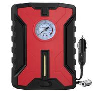 S SUMEX Compresor de Aire Portatil Analogico 10 BAR 150 12V PSI Inflador Ruedas Coche Moto Bicicleta Con Indicador de Presión Color Rojo