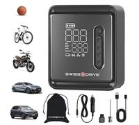 S SUMEX Mini Compresor Aire Portatil Bateria Recargable Inflador Ruedas Coche 160PSI/10,3Bar/12V/120W con Iluminación LED de Emergencia y 5 Modos de Inflado para Coche Moto Pelota Bicicleta