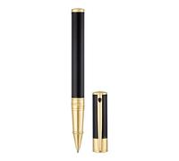 S.T Dupont D-262202 - Bolígrafo de punta rodante, acabado en oro amarillo, color negro