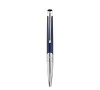 S.T. Dupont Défi Millennium - Bolígrafo de punta redonda, color plateado y azul marino brillante