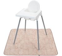 S&T INC. Alfombrilla para silla de bebé, resistente al agua, 42 x 42 pulgadas, arcos marrones