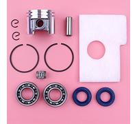 SAANICH 38mm pistón cigüeñal cojinete sello de aceite filtro de aire Pin anillo Circlip Kit apto for Stihl MS180 018 MS 180 motosierra repuesto Бензопила