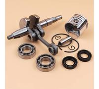 SAANICH Cigüeñal, cigüeñal, anillos de pistón de 38mm, Kit de cojinete de sello de aceite apto for STIHL MS180 MS170 018 017 MS 180 170, motosierra compatible con Pin de 10mm