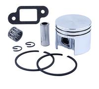 SAANICH Juego de juntas de silenciador de 10mm con cojinete de anillo de pistón de 38mm apto for motosierra Stihl 018 MS180 MS 180, repuesto 1130 030 2004