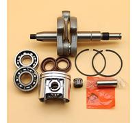 SAANICH Sellos de aceite del cojinete del cigüeñal y cigüeñal;Kit de anillos de pistón de 42,5mm apto for piezas de motor de motosierra STIHL MS250 MS230 MS 250 230 025 023