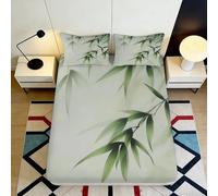 Sábana Ajustable Bambú Impresa 3D Microfibra Bolsillo Profundo Cubrecolchón Bambú Adultos Dormitorio Lavable 180x200x25cm