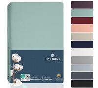 Sábana Bajera 120x190 / 200 Ajustable 100% Algodón Premium para Colchón Cama Individual Plus Piazza e Mezz Funda hasta 25 cm Certificado Oeko-Tex Sábanas King Size Verde 120 x 190/200 cm