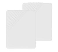 Sábana Bajera Ajustable Microfibra Suave 135x190/200 - Altura 30 cm - Transpirable, Elástica y Lavable - Blanco, 2 Unidades