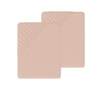 Sábana Bajera Ajustable Microfibra Suave 135x190/200 - Altura 30 cm - Transpirable, Elástica y Lavable - Rosa Claro, 2 Unidades