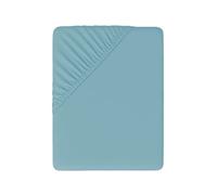Sábana Bajera Ajustable Microfibra Suave 90x190/200 - Altura 30 cm - Transpirable, Elástica y Lavable - Azul