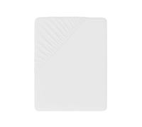 Sábana Bajera Ajustable Microfibra Suave 90x190/200 - Altura 30 cm - Transpirable, Elástica y Lavable - Blanco