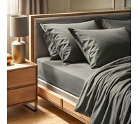 Sábana Bajera Ajustable, tamaño King, 160 x 200 + 30 cm, 100% algodón, 155 Hilos, Lavable a máquina a 30 °C, Ropa de Cama Suave y Duradera